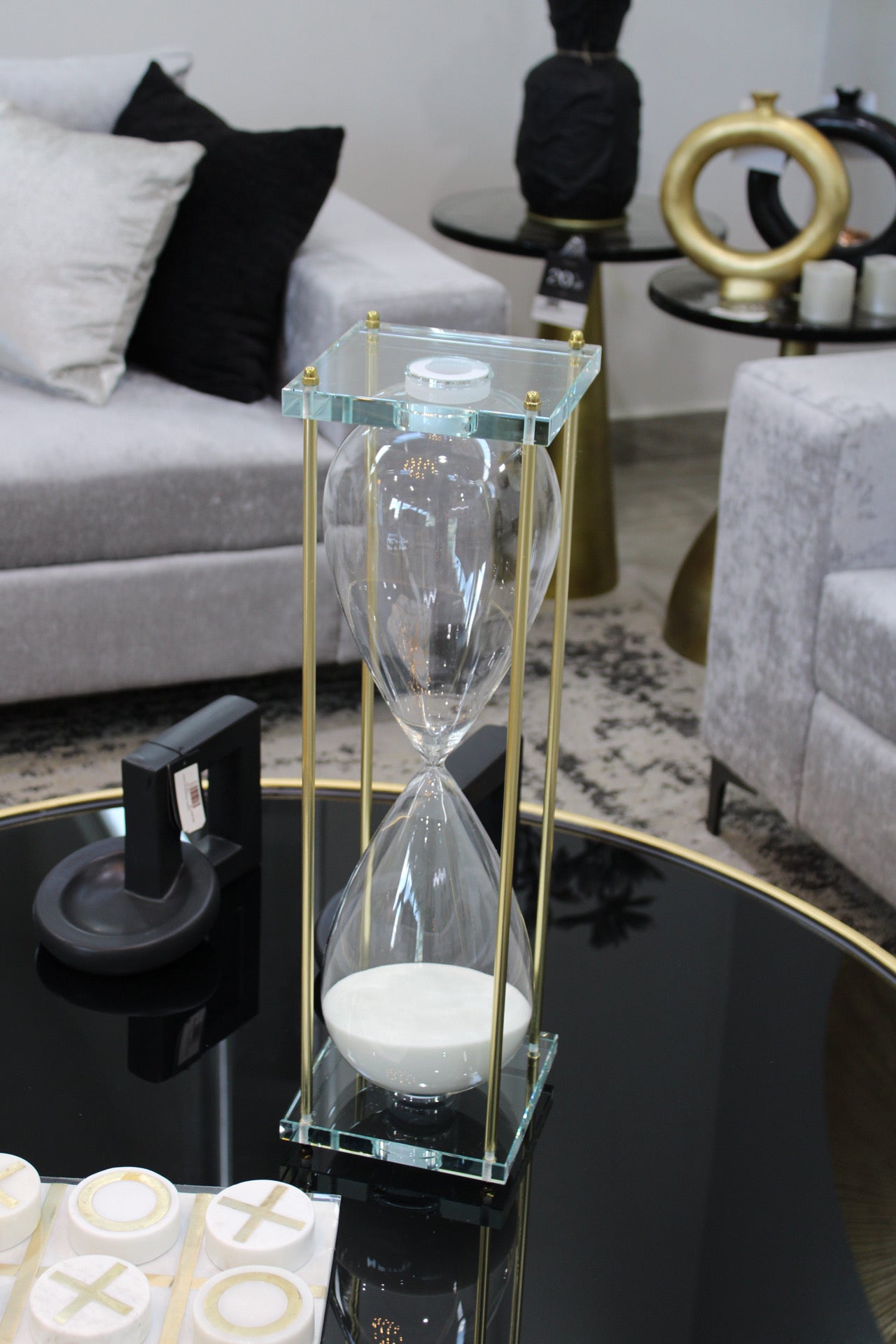 Reynolds Medium White & Gold Hourglass