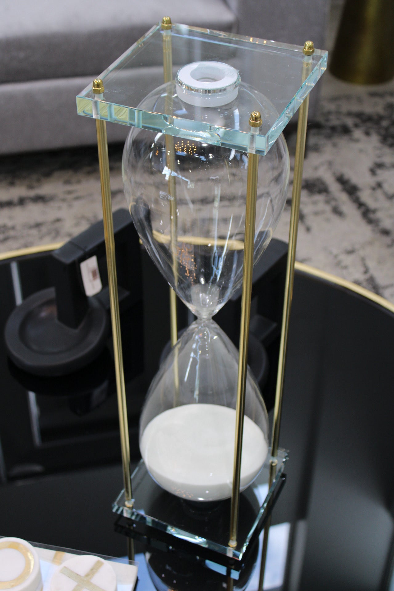 Reynolds Medium White & Gold Hourglass