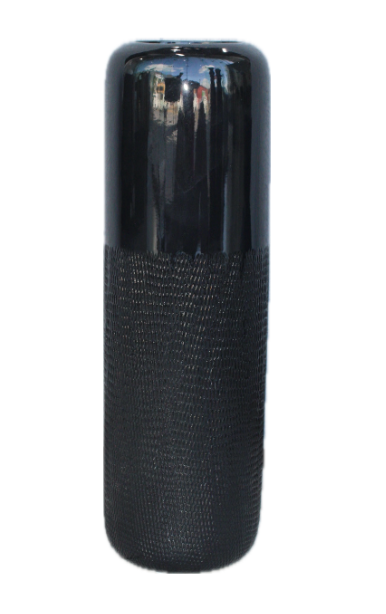 Grooved Vase, Black