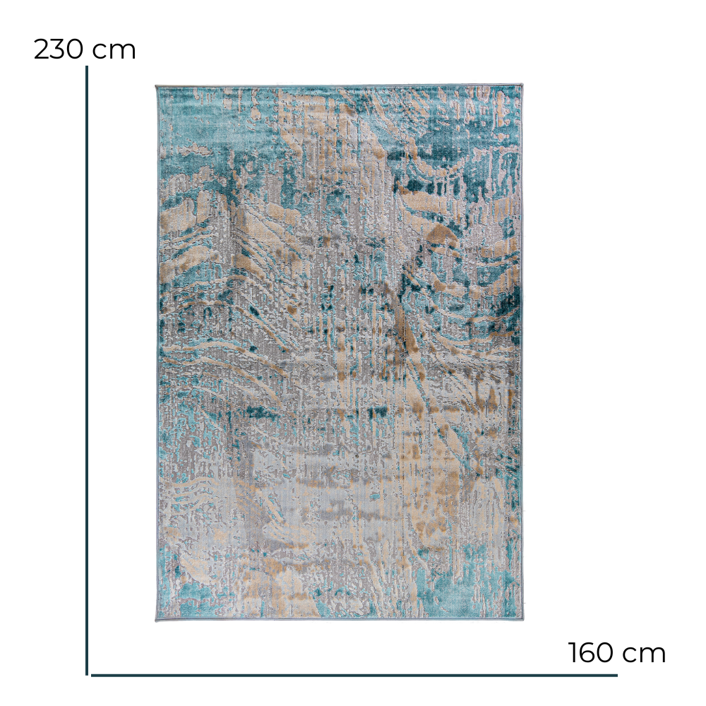 Tapete Erzin Azul Crema - 160 X 230 cm