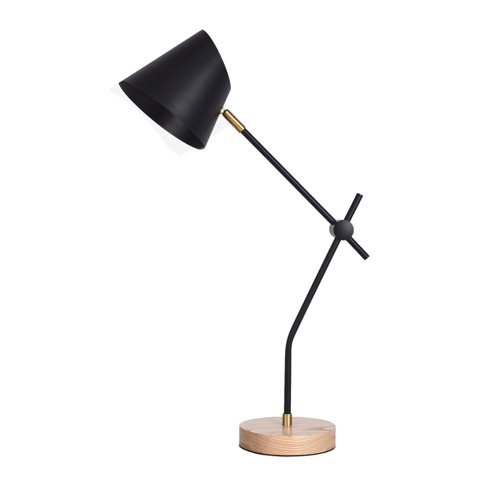 Lámpara Metal - Madera color negro